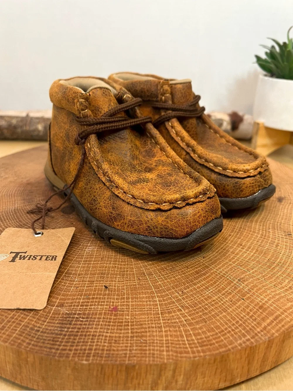 NWT Twister Brown Distressed 'GENTRY' Casual Chukka Shoes - Size 6